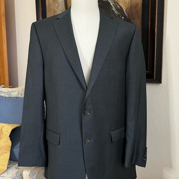 Ralph Lauren Charcoal Gray Blazer 100% Wool Size 44